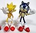 SONIC 6 Piece Figure Set Featuring Sonic, Shadow, Werehog, Metal Sonic, Knuckles & Super Sonic - Figures Range from 2