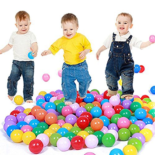 E Supportâ„¢ 300PCS Colorful Plastic Ball Pit Balls Baby Kids Tent Swim Toys Ball Pool Ball Ocean Ball