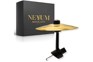 Neyum Car Cymbal Air Vent, Mini Drum Crash Cymbal, Gold Stainless Steel, Musical Dashboard Accessory, Interactive Gift for Music Lovers
