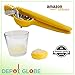 Lemon Juicer Squeezer Zinc Alloy Yellow With Silicone Handles 15' Length - By Depot Globe