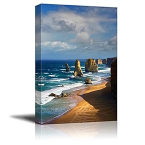 Canvas Prints Wall Art - Beautiful Scenery/Landscape 12 Apostles in Australia | Modern Wall Decor/Home Decoration Stretched Gallery Canvas Wrap Giclee Print & Ready to Hang - 12" x 18"