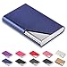 DMFLY Business Name Card Holder Luxury PU Leather & Multi Card Case, Business Name Card Holder Wallet Credit Card ID Case Holder for Women & Men - Keep Your Business Cards Clean (Blue001)