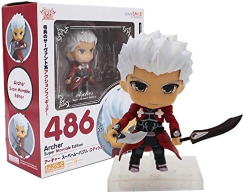 Linker Wish Cute Nendoroid Fate Stay Night Emiya Shirou Archer 486# 4" PVC Action Figure Collectible Model Toy 10cm KT2957