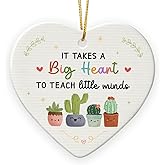 Pre-K Teacher Ornament 2026, Teacher Appreciation Gifts, End of Year or Xmas Gifts for Preschool, Daycare, Highschool Teachers, Ceramic Ornaments Hanging Christmas Tree Decorations