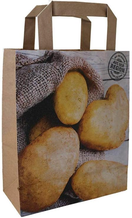 Papiertragetaschen 'Punkte' In Aqua – 10 Stück, 18 X 8 X 22 Cm, 80–90 G/m²