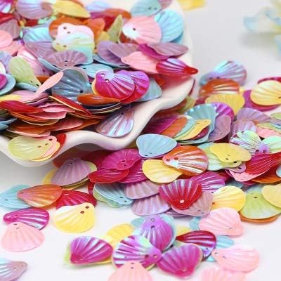 Best Quality - Sequins - 200pcs 13mm Loose Sequins Wedding sea Shell Shape PVC Sequins DIY Dress Clothing Accessories Sewing Embellishment Clothing Craft - by Stephanie - 1 PCs