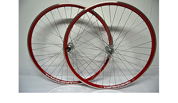 Ruedas MTB 26 7 V Doble Camera Perfil 25 mm al. Rojas gris ...
