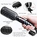 Enhanced Hair Straightener Brush Digital Hot Air Brush Ionic Straightening Comb, 450 Degrees, Auto Shut Off, Adjustable Temperature Suitable, Dual Voltage, Anti-Scald, MCH Heating (Black)