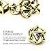 Haxtec Metal Dice Set D&D Gold Black White Metal DND Dice for Dungeons and Dragons RPG Games