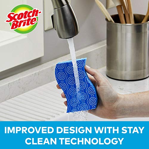 4 Scotch+Brite+Scrub+Non+Scratch+Sponge+Sponges