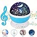 [Updated] Music Star Projector, Children Rechargeable Star Light Rotating Projector, 360° Constellation Rotating Star Projector Lamp with 12 Songs, Relax Gifts for Babies, Children, Nursery and Family