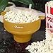 The Original Salbree Collapsible Silicone Microwave Popcorn Popper Maker Machine, Microwavable Bowl Holds 16 Cups, Uses Hot Air and Oil Always Optional - The Most Colors Available (Yellow)