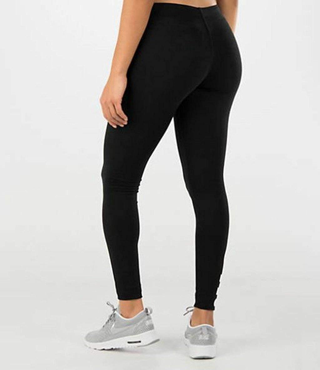 icable women's high quality stretchable yoga pant gym legging tights black