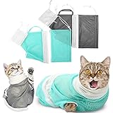 2 Pieces Cat Bathing Bag Detachable Cat Shower Net