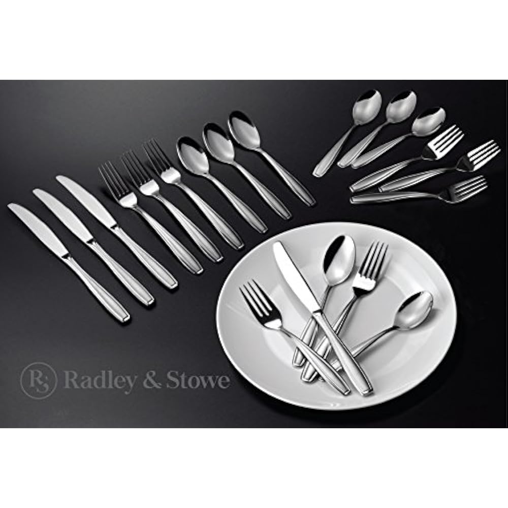 20Piece Flatware Solid Stainless Steel Silverware Set (Designer Grade