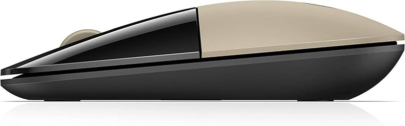 Z3700 Mouse Wireless, Sensore Preciso, Tecnologia LED Blue, 1200 DPI, 3 Pulsanti, Rotella Scorrimento, Ricevitore USB Wireless 2.4 GHz Incluso, Design Pratico e Confortevole, Oro