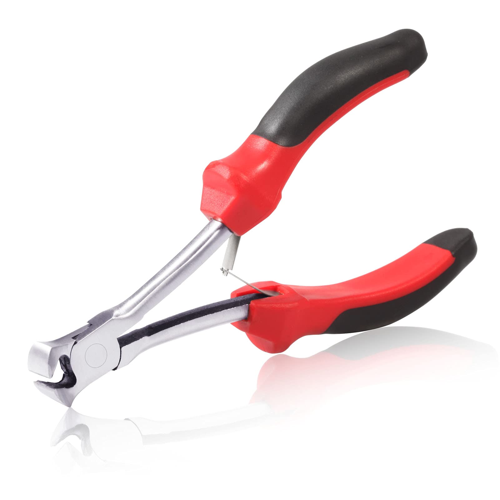 SPEEDWOX Long Reach End Nippers, 5-1/2 Inches Mini End Cutting Pliers with High Leverage TPR Handles, Jewelry Making Pliers for Hard to Reach Narrow Spaces Reduce Efforts