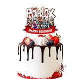 Rolobx Birthday Cake Topper - one - Double Sided Gold Glitter - Premium Quality