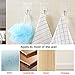 Adhesive Hooks, 16 Pack Adhesive Wall Hooks Clear Heavy Duty Hooks (7.2cm x 7.2cm) for Kitchen Bathroom Door Ceiling Hanger 22 Pound/10 KG by AUSTOR