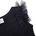 COSLAND Infant Baby Girls' Lace Tutu Little Dress Bodysuit, Black, 3-6 Months