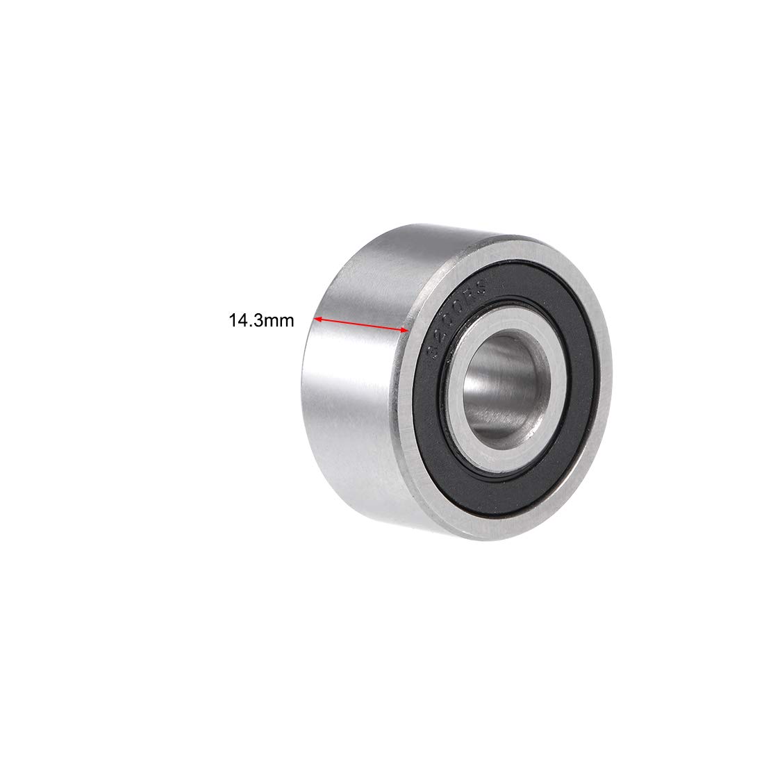 uxcell 32002RS Angular Contact Ball Bearing 10mmx30mmx14.3mm Sealed