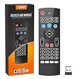 Aerb 2.4G Backlit Mini Wireless Keyboard Multifunctional Mouse W Infrared Remote Learning, 3-Gyro and 3-Gsensor, Air Control for Windows iOS MAC