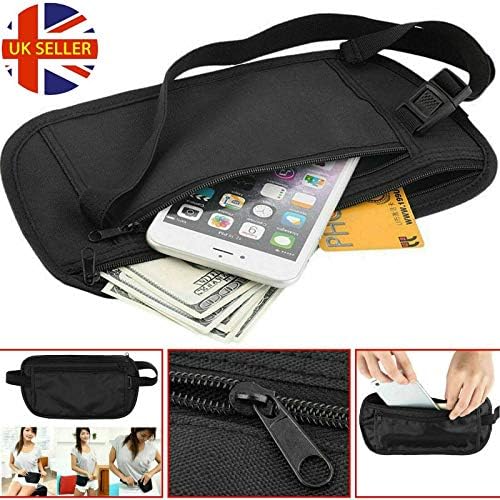 Walgreen® Discreet Money Travel Waist Belt Zipped Passport Wallet Pouch Bum Bag Security