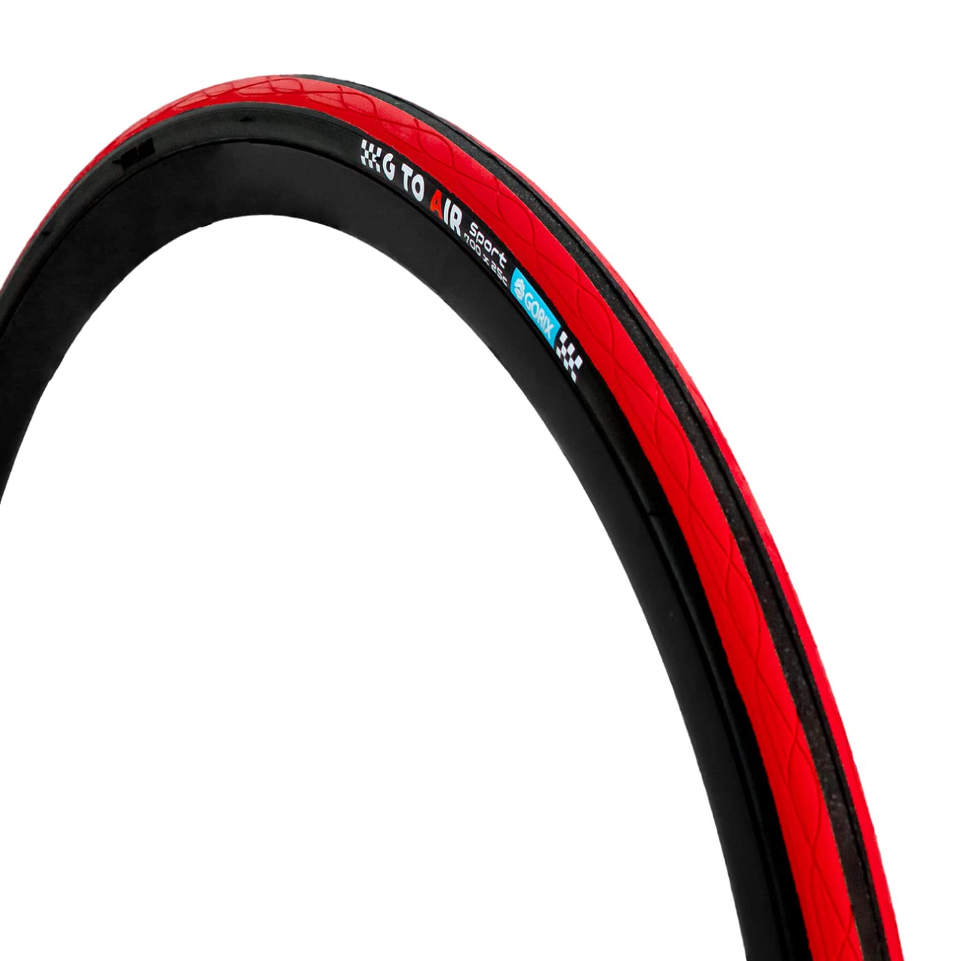 GORIX Road Bike Tire 700×23C or 700×25C or 700×28C Cycling Bicycle (Gtoair) (700×23c, Black×Red(1 Tire)) — image 1