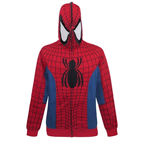 Spiderman Full Zip-Up Costume Hoodie
