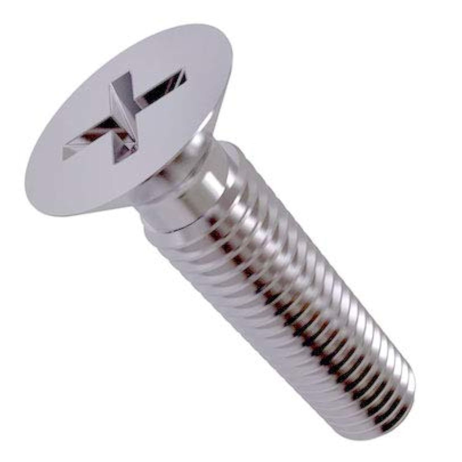 M8x40 Countersunk Machine Screws, Phillips Bolts, Cross Recessed Flat Head Fastener, fully Threaded 8mm Zinc Plated Screw Suitable for Metal, Construction, Installation, DIY (Pack of 25)