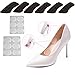 Heel Cushion Pads - 4D Too Big Shoes Inserts (3 Pairs) High Heel Cushions (Black)