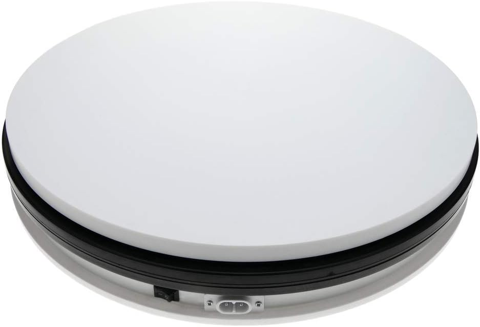 Powered rotating base display 35cm white