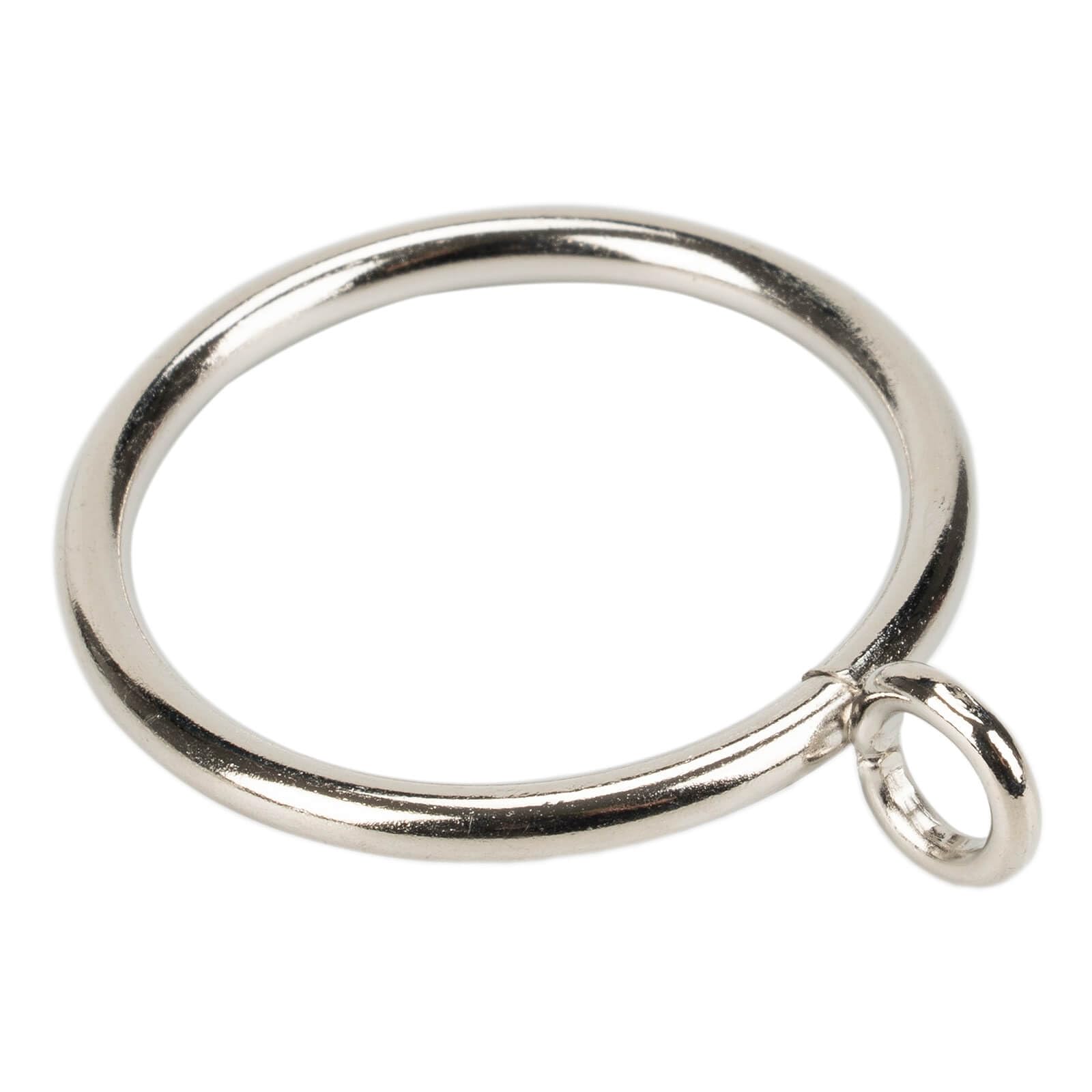 Curtain Rings with Eyelet for Curtain Rods 50mm Inner Diameter Metal Drapery Eyelet Curtain Rings 24 Pcs Silver TXZWJZ, CLJ-50MM