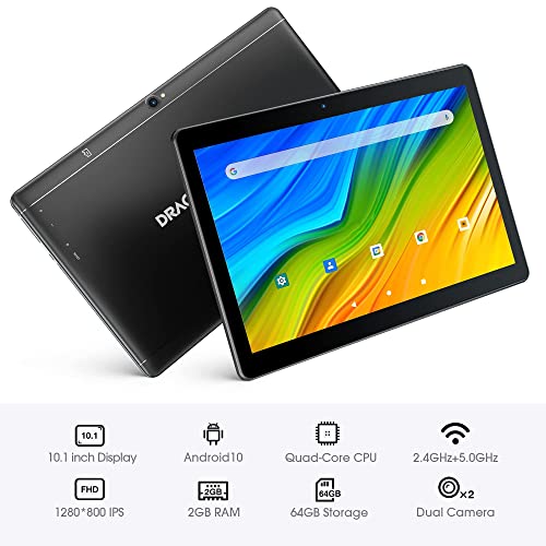 Dragon Touch Notepad K10 Tablet with 64GB Storage, Android 10 inch