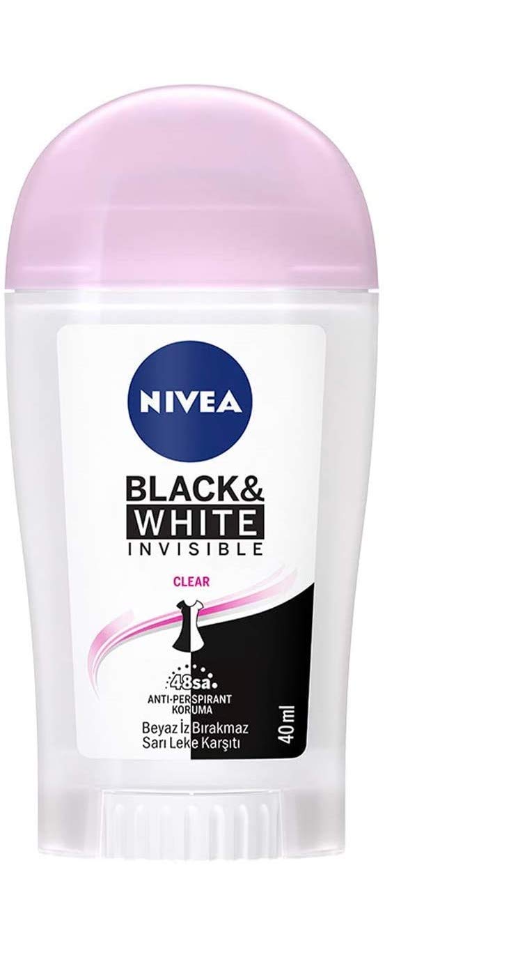 Nivea Invisible Black&White Clear Deodorant Stick Pack of 3 x 40 ml