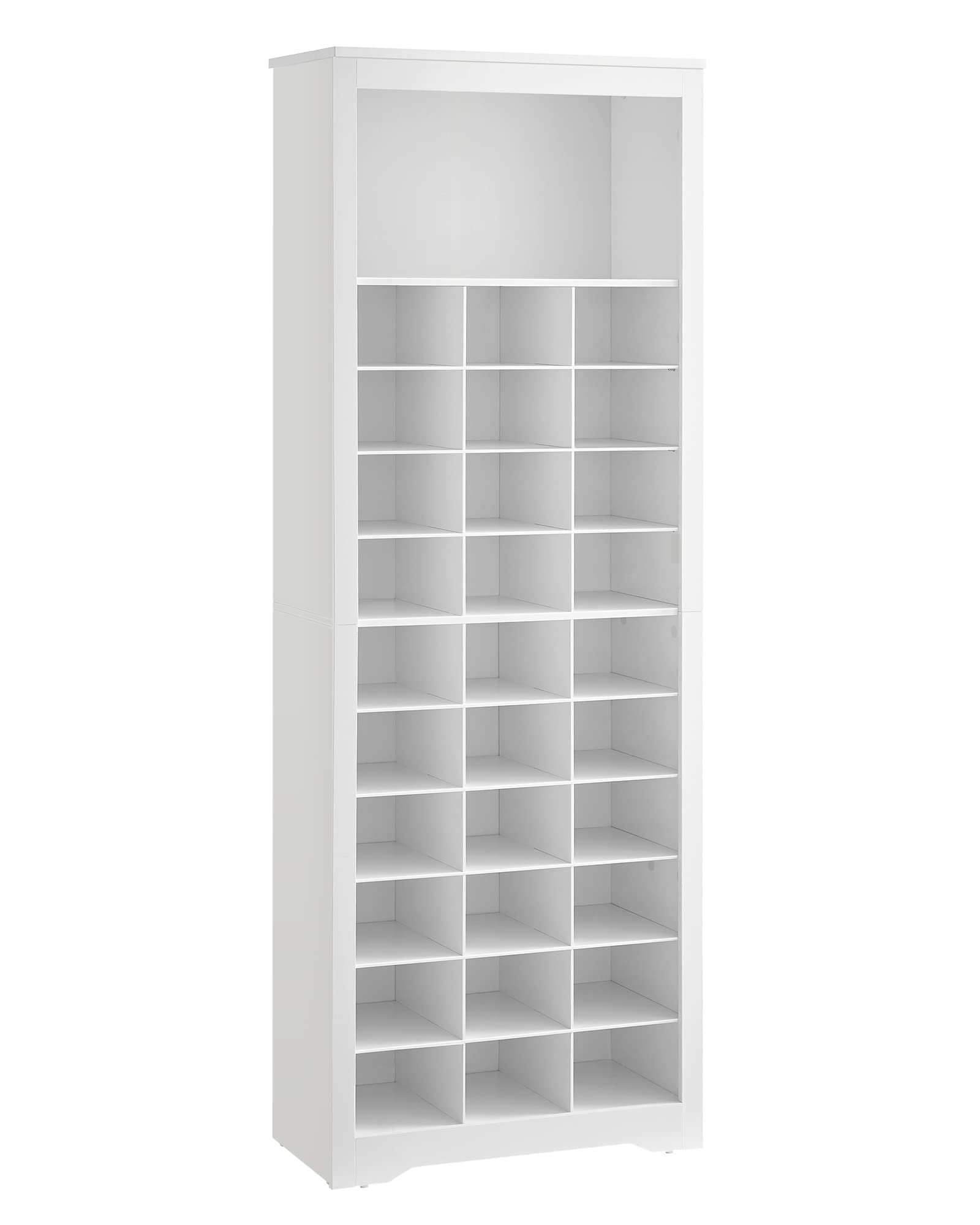 Photo 1 of VASAGLE Shoe Storage Cabinet, 10 Tier Shoe Rack Organizer, Holds Up to 30 Pairs of Shoes, for Entryway Bedroom, 12.6 x 24.8 x 73.6 Inches, White ULBS273T14