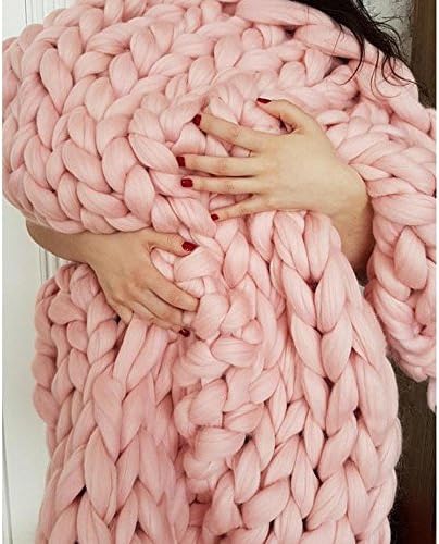 51x67in Chunky Blanket Wool Blanket 100 % Merino Wool Knit Blanket Giant Throw Super Big Bulky Arm Knitting Home Decor Birthday Gift