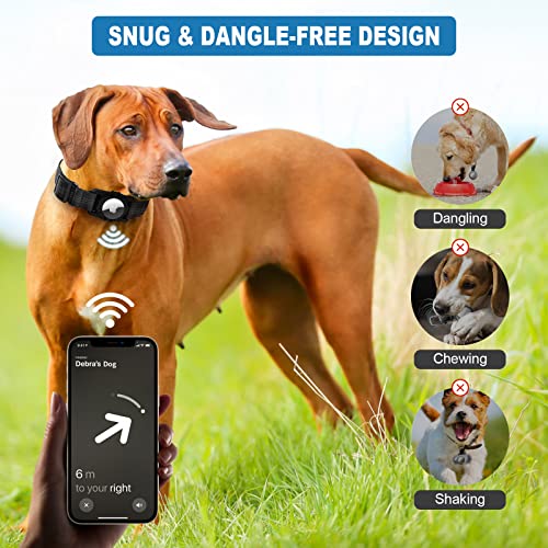Dog Collar for Airtag, Reflective Adjustable Pet Collar for Apple