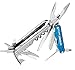 LEATHERMAN - Juice CS4 Multitool with Spring-Action Scissors and Aluminum Handles, Columbia Blue with Leather Sheath