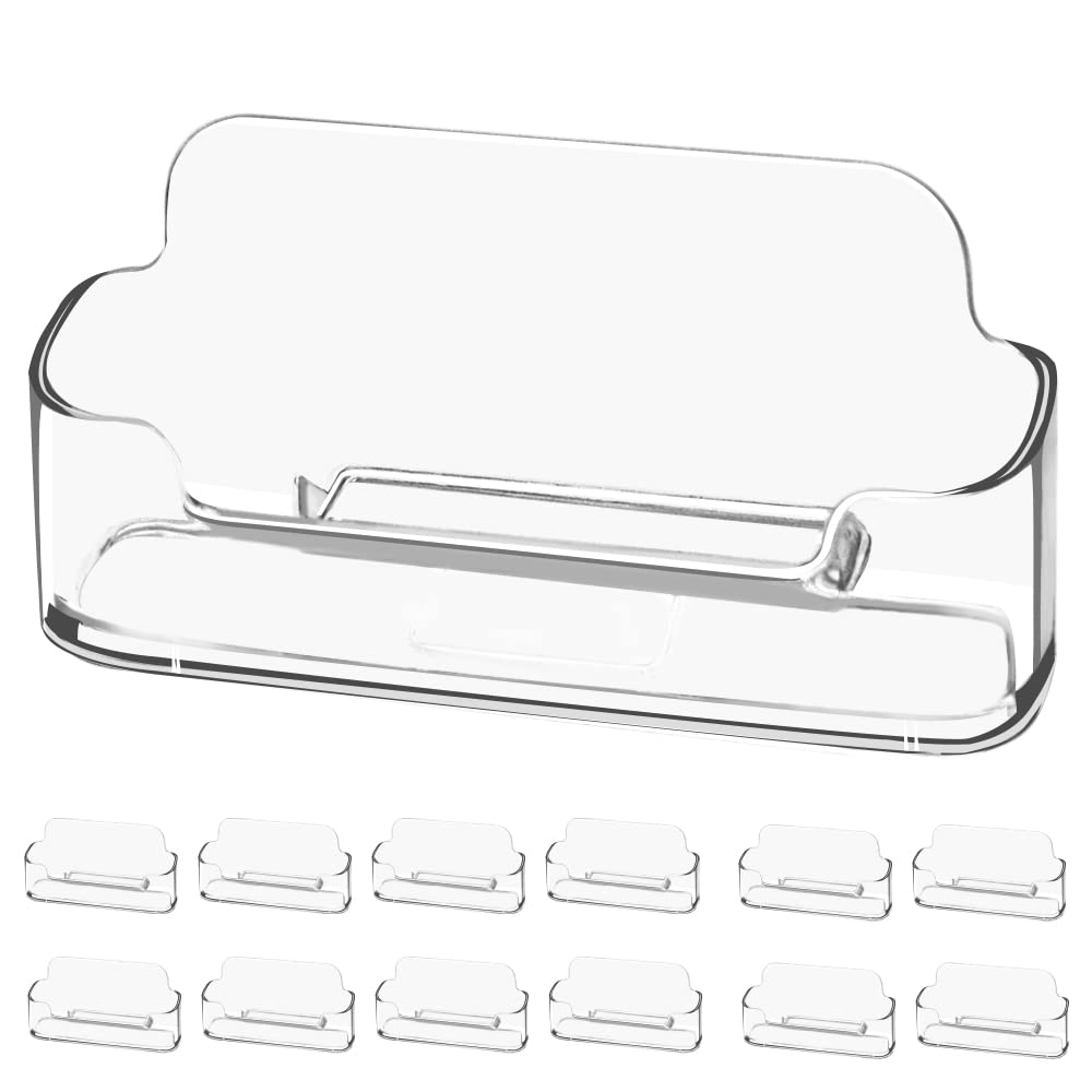 Photo 1 of vrupin 8 Pack Business Card Holder for Desk,Clear Acrylic Business Card Stand Plastic Desktop Business Card Display Holders Office for Exhibition, Home & Office