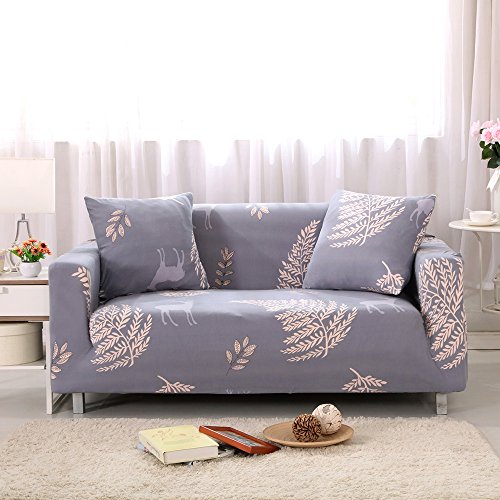 Lamberia Spandex Fabric Stretch Sofa Slipcover Couch Covers for 4 Cushion Couch With One Pillow Case 90