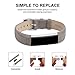 POY Replacement Bands Compatible for Fitbit Alta and Fitbit Alta HR, Genuine Leather Wristbands (Matte Gray)