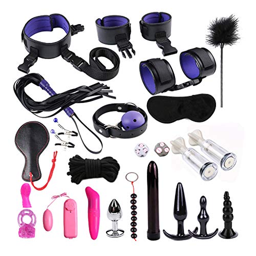 24 Pcs Begīnners Búndled Bīnding Flírting Suit Kit Couples Sláve Fllirt S & M Gāme Fétish Leather Adullt Six Toys for Couples