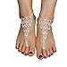 JEWSUN® 2 PC Rhinestone Foot Jewelry Barefoot Sandals Bridemaids Beach Wedding Jewelry Toe Ring Anklet