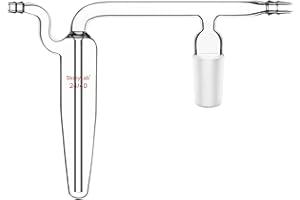 stonylab Straight Oil Bubbler, Borosilicate Glass Gas Bubbling Adapter, 24/40 Standard Joint, for Chemical Gas Reaction Exper