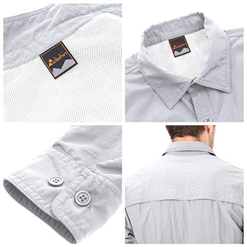 Clothin Men's Long Sleeve Fishing Shirt – Quick-Dry, Vented Back, Roll-Up Sleeves For Sun Protection - View #11