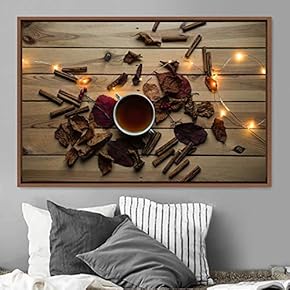 signwin Framed Canvas Wall Art Cup of Tea...