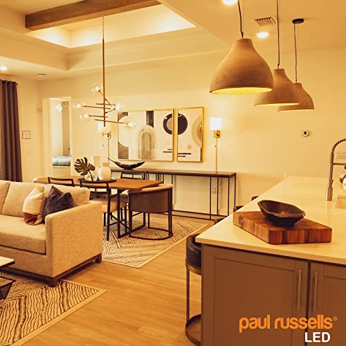 paul russells LED GLS Light Edison Screw ES, 60w Equivalent, 8watt 806LM LED Bulbs, 2700K Warm White Lamp, Classic Frosted A60 Standard E27 Energy Saving Non-Dimmable Large Globe Lightbulb, 3 Pack
