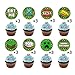24 Pcs Pixel Miner Crafting Cake Toppers for Games Theme Party,Baby Shower and Happy Birthday Cupcake Decor ,8 Styles