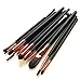 Kolight 15pcs Cosmetic Makeup Brushes Set Powder Foundation Eyeshadow Eyeliner Lip Brushes for Beautiful Female (Black+Gold Rose)